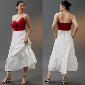 NWT Anthropologie Hutch Bow-Tie Maxi Dress